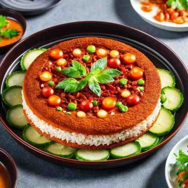 Кулебяка с рыбой многослойная